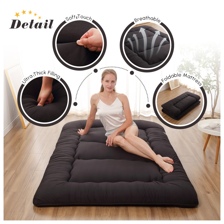 Alwyn Home Streicher 4 Memory Foam Japanese Futon Mattress